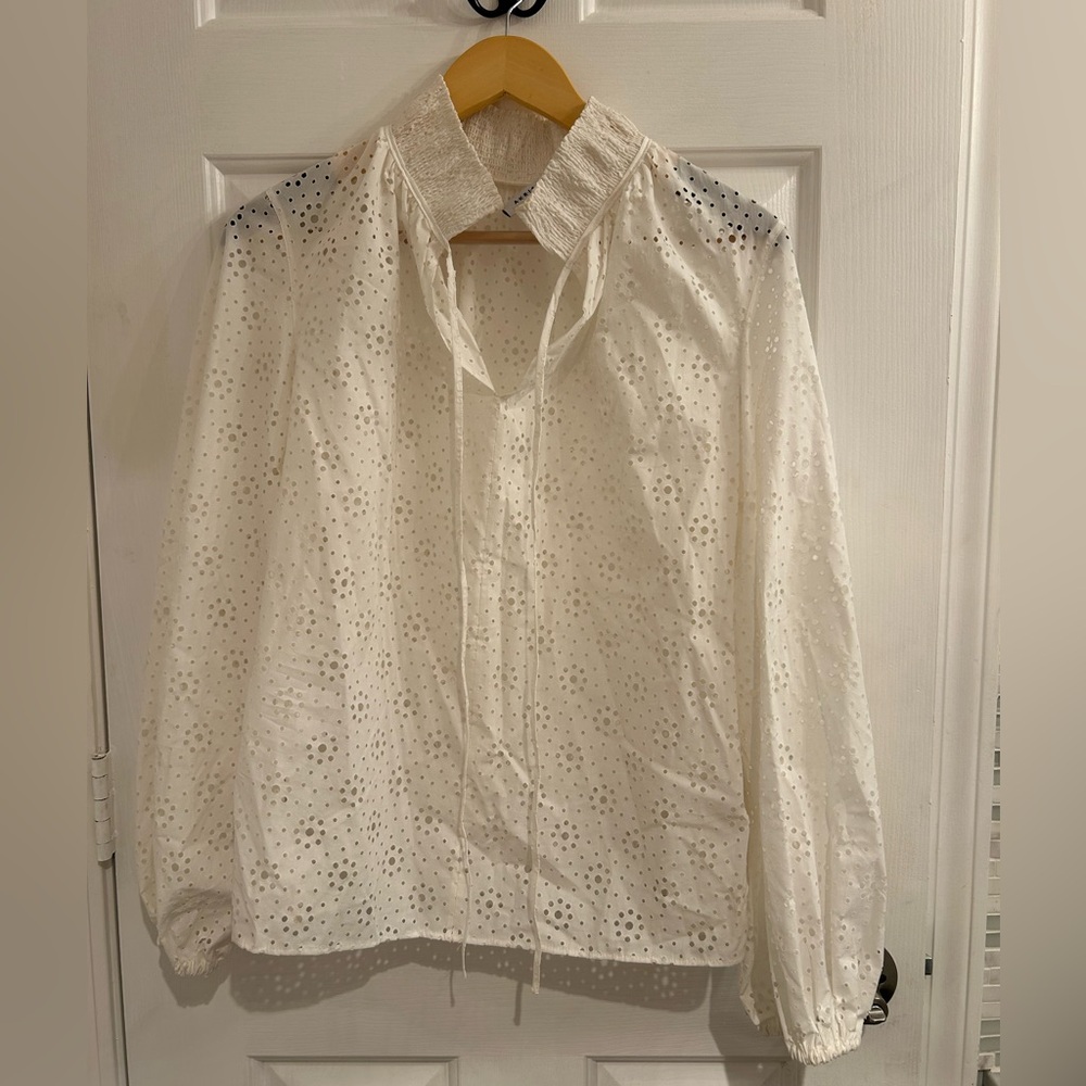 Akris Punto Eyelet Blouse, Size 10 (Medium)